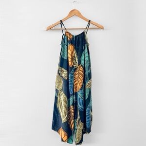 Tysa Tropical Leaf Print Kids Jumpsuit Size 10